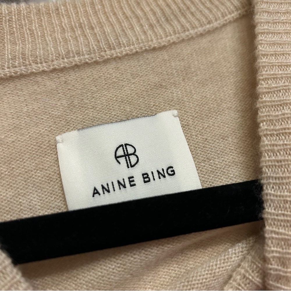 Anine Bing Ronan Cashmere Sweater Sleeveless Cream Size Small - Picture 4 of 6